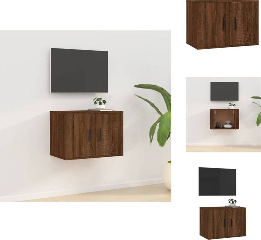 VidaXL TV-meubel bruineiken 57 x 34.5 x 40 cm wandgemonteerd Kast