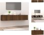 VidaXL TV-meubel Bruineiken 80 x 30 x 30 cm Neerklapbare deuren 2 stuks Kast - Thumbnail 2