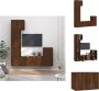 VidaXL TV-meubel bruineiken Classic s Wandgemonteerd 57x34.5x40cm 40x34.5x80cm 100x34.5x40cm Kast - Thumbnail 2