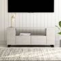 VidaXL TV-meubel Classic 120x35x48 cm Bewerkt Hout Betongrijs Kast - Thumbnail 1