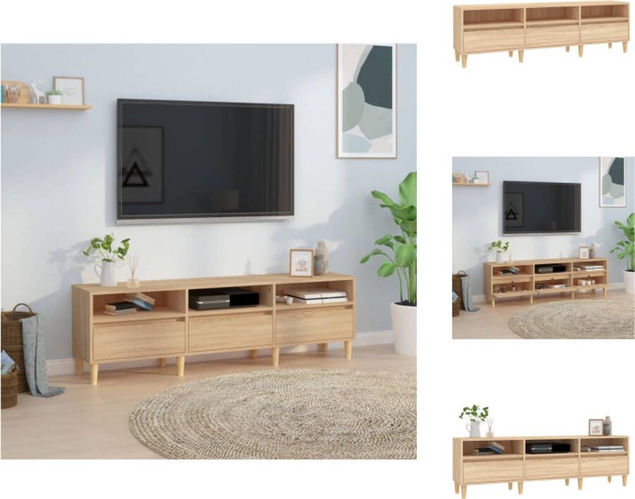 VidaXL Tv-meubel Classic Sonoma eiken 150 x 30 x 44.5 cm Duurzaam materiaal Kast