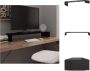 VidaXL TV-Meubel Gehard Glas 100 x 30 x 13 cm Zwart Kast - Thumbnail 2