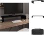 VidaXL TV-meubel Gehard glas 80 x 30 x 13 cm Zwart Kast - Thumbnail 1