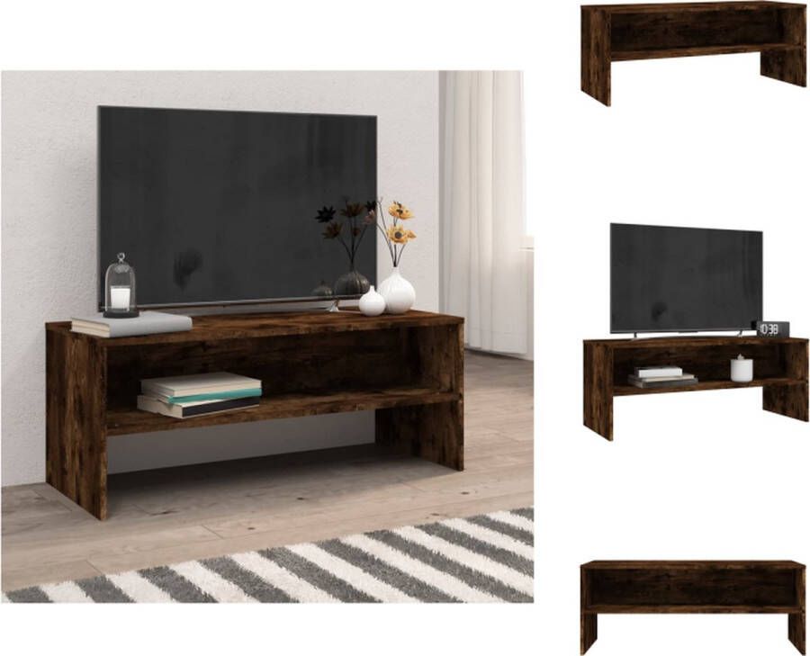 VidaXL -Tv-meubel-100x40x40-cm-bewerkt-hout-gerookt-eikenkleurig