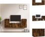 VidaXL TV-meubel Gerookt eiken 2x 57 x 34.5 x 40 cm 2x 40 x 34.5 x 80 cm Kast - Thumbnail 2