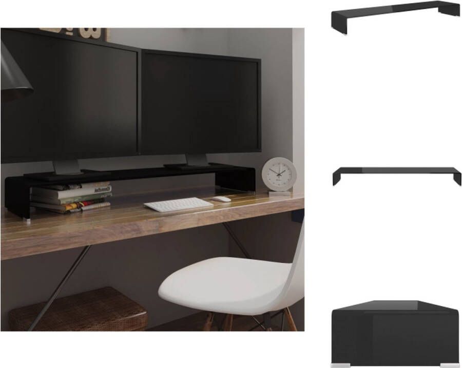 VidaXL TV-meubel glas 120 x 30 x 13 cm zwart Kast