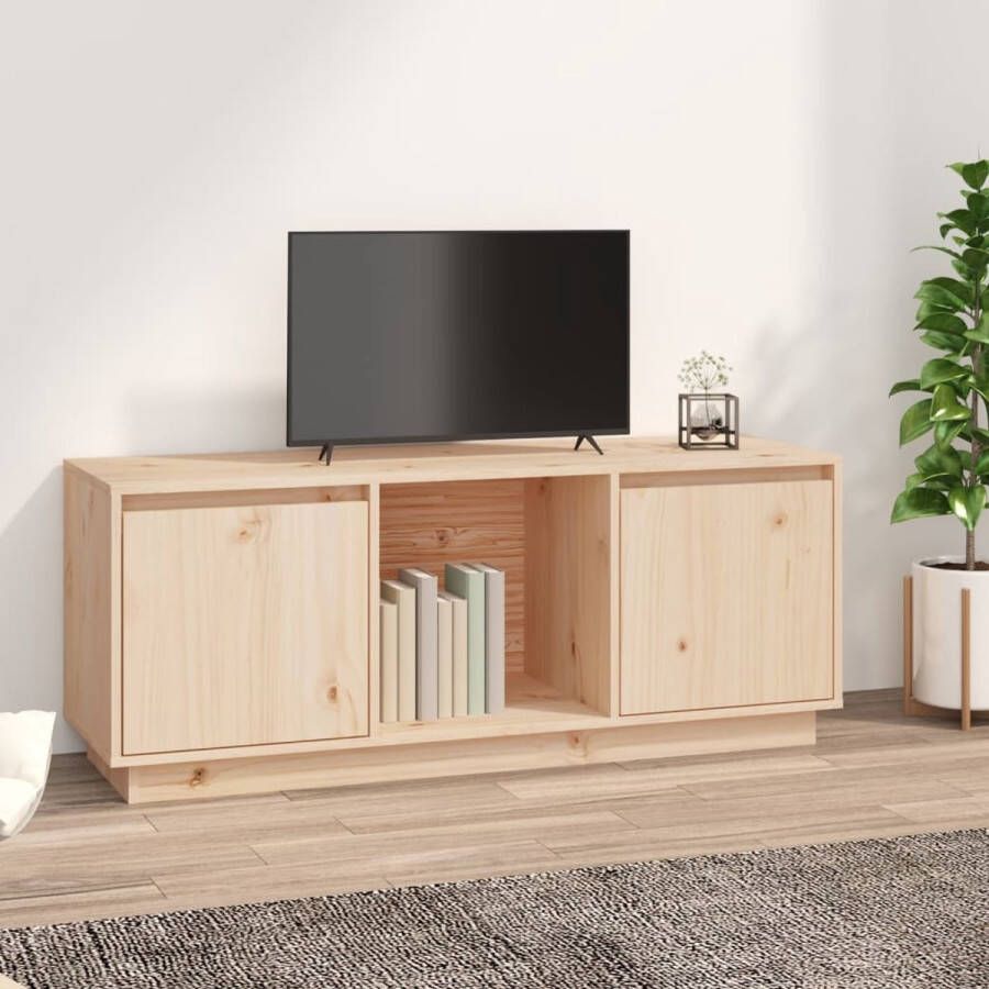 VidaXL Tv-meubel Tv-meubelen Televisiekast Tv-kast Tv-meubel 110 5x35x44 cm massief grenenhout - Foto 3