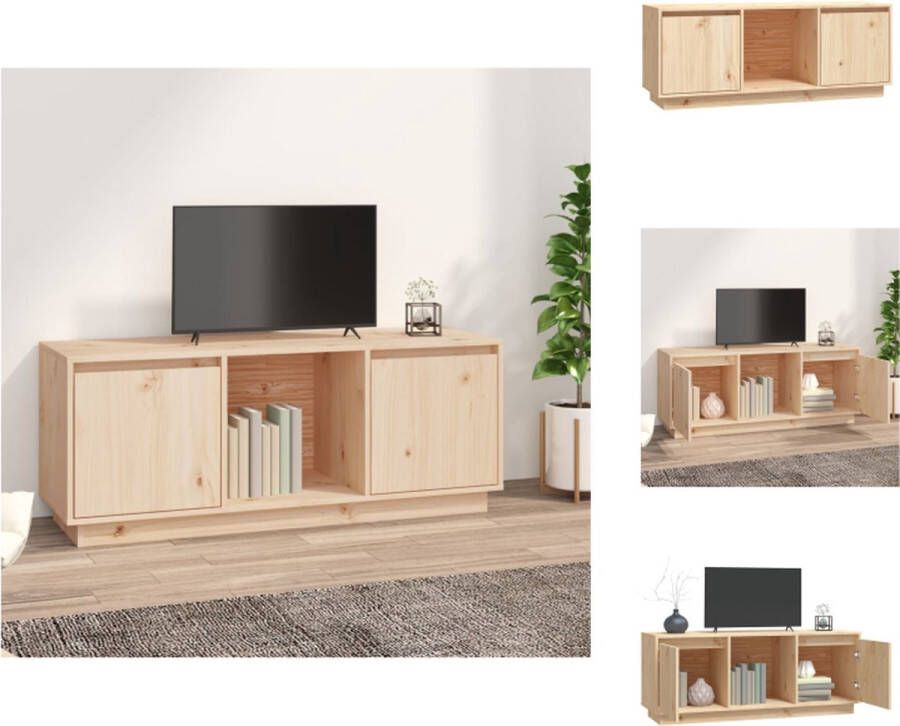 VidaXL Tv-meubel Tv-meubelen Televisiekast Tv-kast Tv-meubel 110 5x35x44 cm massief grenenhout - Foto 2