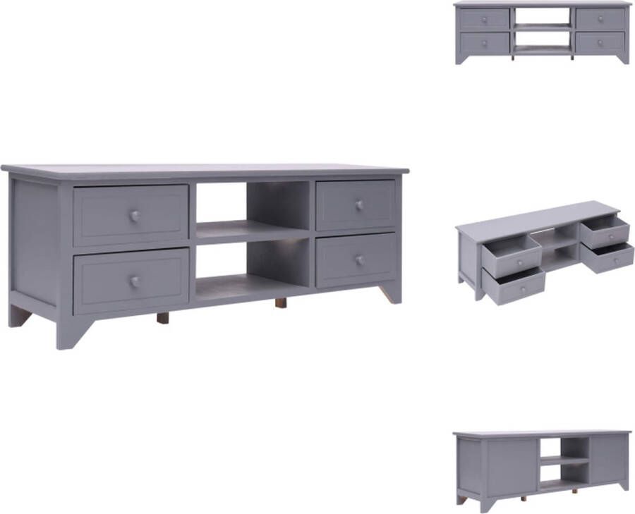 VidaXL Tv-meubel Tv-kasten Tv-standaard Tv-standaards Tv-meubel 115x30x40 cm paulowniahout grijs