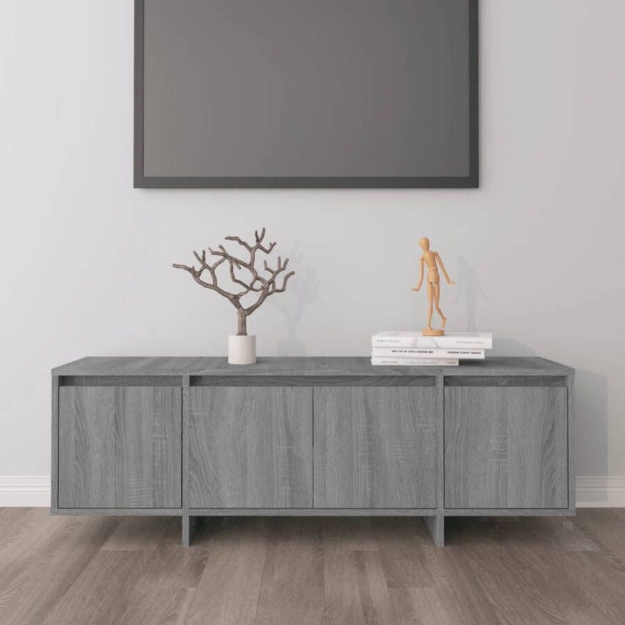 vidaXL TV-meubel Grijs Sonoma eiken 120 x 30 x 40.5 cm 4 deuren