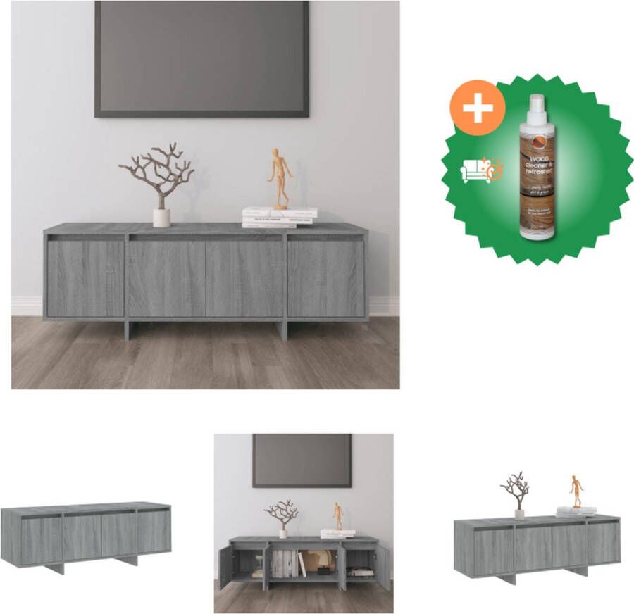 VidaXL Tv-meubel 120x30x40-5 cm spaanplaat grijs sonoma eikenkleurig Kast Inclusief Houtreiniger en verfrisser