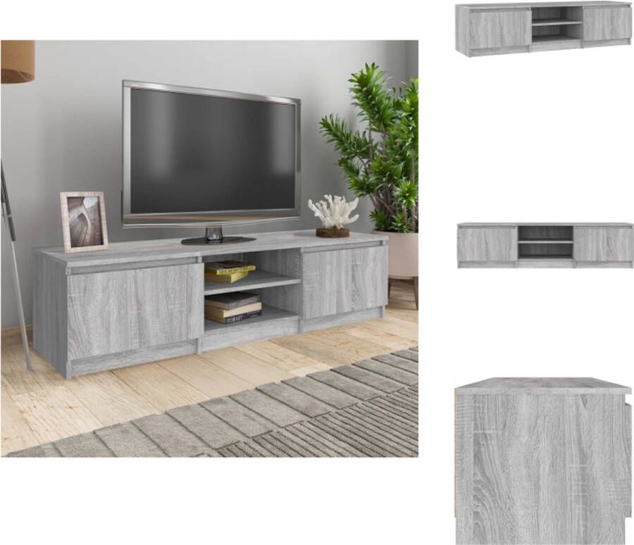 VidaXL TV-meubel grijs sonoma eiken 140 x 40 x 35.5 cm Praktisch en trendy Kast