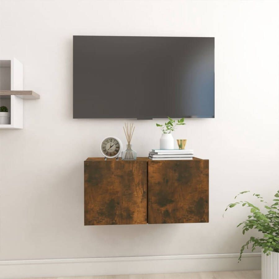 VidaXL -Tv-meubel-hangend-60x30x30-cm-bewerkt-hout-gerookt-eikenkleurig