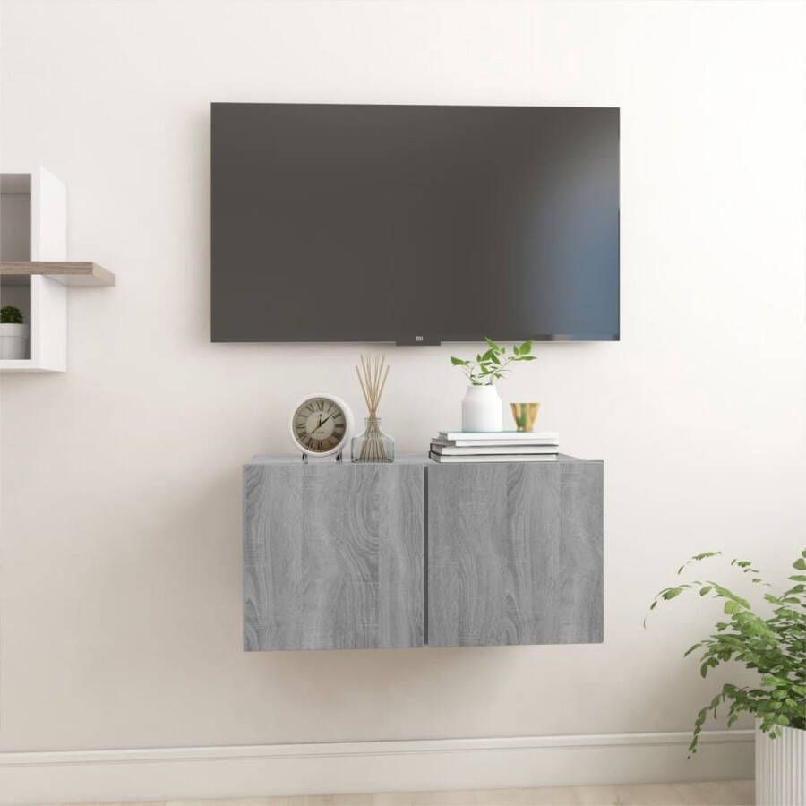 VidaXL TV-meubel Hangend 60x30x30cm Grijs Sonoma Eiken Kast