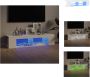 VidaXL TV-meubel Hifi 135 x 39 x 30 cm Hoogglans wit RGB LED-verlichting Montage vereist Kast - Thumbnail 2