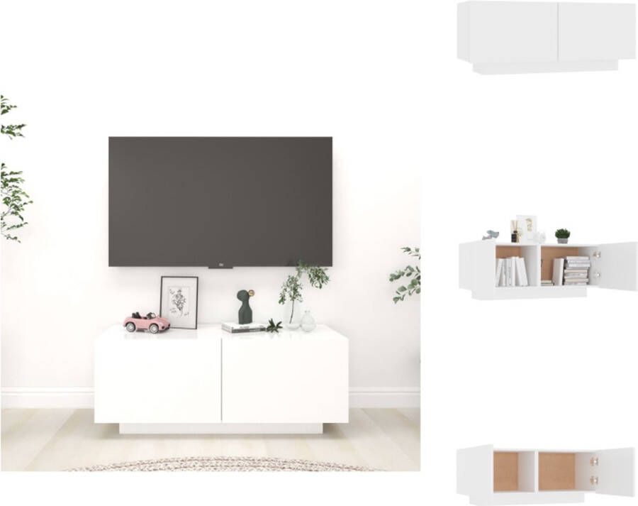 vidaXL TV-meubel Hifi-kast 100 x 35 x 40 cm Duurzaam Wit Kast