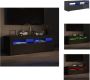 VidaXL TV-meubel Hifi-kast 120 x 35 x 40 cm RGB LED-verlichting Hoogglans grijs Kast - Thumbnail 1