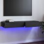 VidaXL TV-meubel Hoogglans grijs 120 x 35 x 15.5 cm LED-verlichting Kast - Thumbnail 1