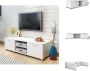 VidaXL TV-meubel Hoogglans wit 120 x 40.3 x 34.7 cm Bewerkt hout MDF Kast - Thumbnail 2