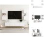 VidaXL TV-meubel Hoogglans wit Spaanplaat 80 x 30 x 30cm 30.5 x 30 x 30cm Montage vereist Kast - Thumbnail 2