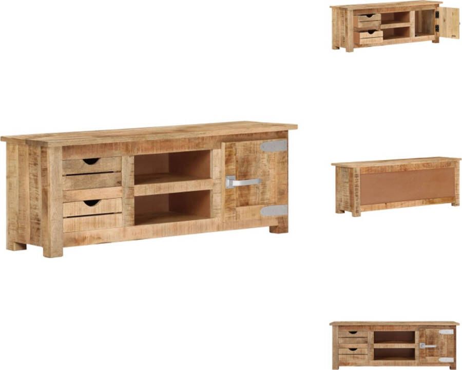 VidaXL Tv-kast Tv-kasten Tv-standaard Tv-standaarden Tv-meubel 110x30x40 cm ruw mangohout