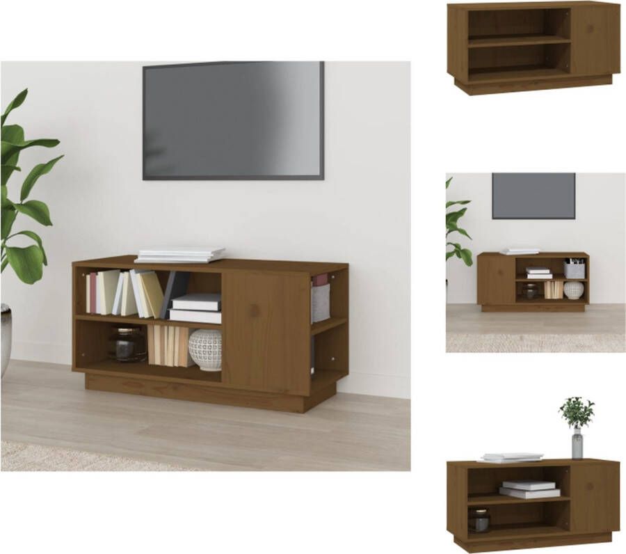 VidaXL TV-meubel Hout 80 x 35 x 40.5 cm Honingbruin Kast