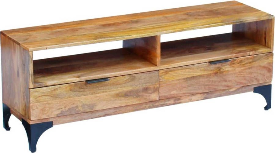 VidaXL TV-meubel Houten Televisiemeubel 120 x 35 x 45 cm Mangohout Handgemaakt Kast