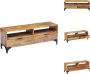 VidaXL TV-meubel Houten Televisiemeubel 120 x 35 x 45 cm Mangohout Handgemaakt Kast - Thumbnail 2