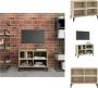 VidaXL TV-meubel Industrial 69.5 x 30 x 50 cm Wit Sonoma Eiken Metalen Poten Kast - Thumbnail 2