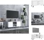 VidaXL TV-meubel Industrieel 103.5 x 35 x 50 cm Wit Bewerkt hout en metaal Kast - Thumbnail 2