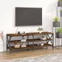 VidaXL TV-meubel Industrieel 140 x 40 x 50 cm Gerookt eiken Kast - Thumbnail 1