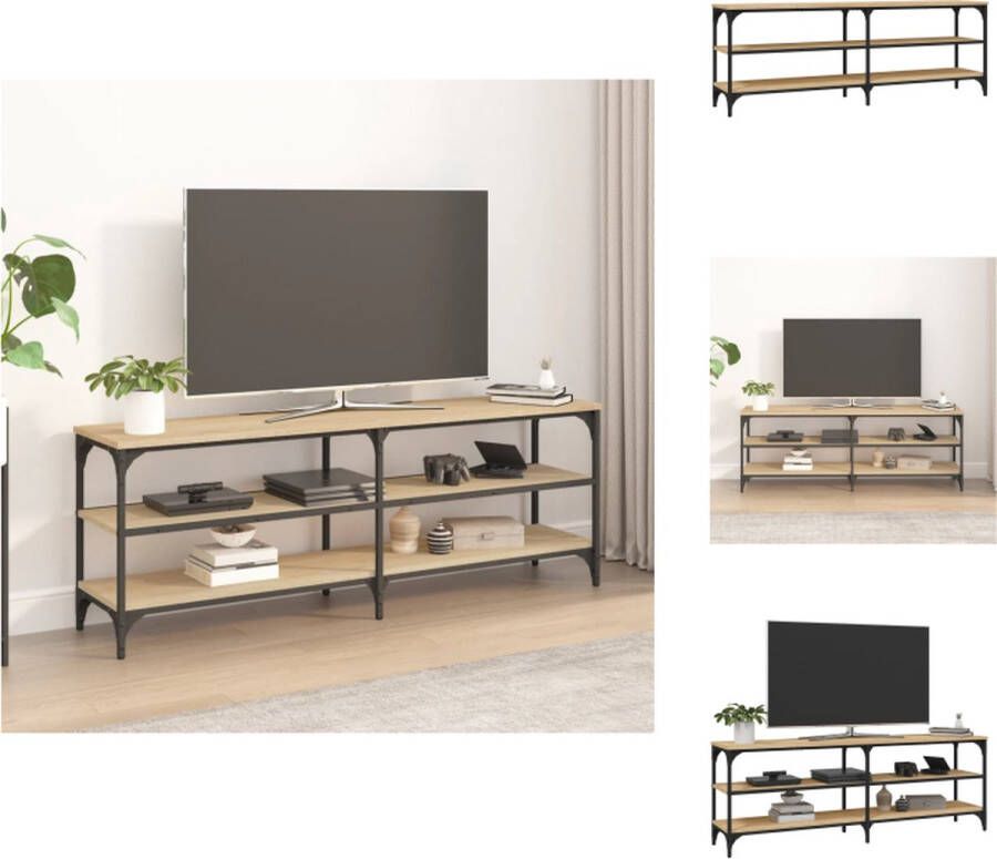 VidaXL Tv-kast Tv-kasten Tv-meubel Hifi-meubel Tv-meubel 140x30x50 cm bewerkt hout sonoma eikenkleurig