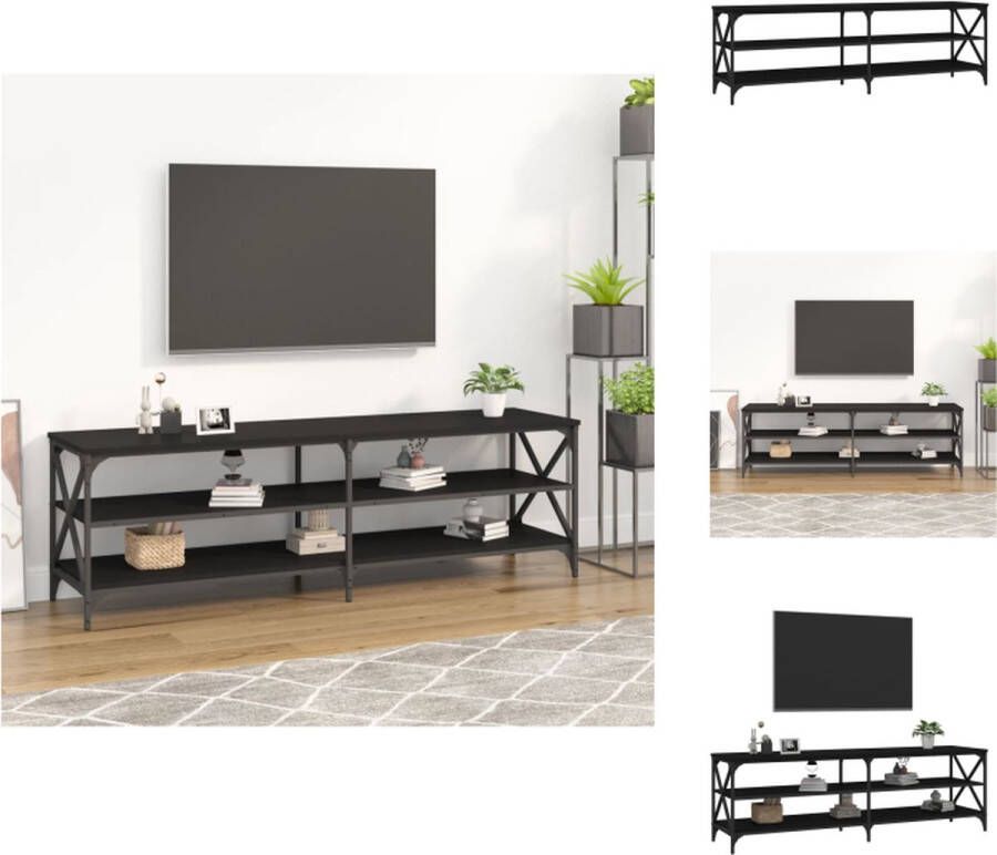 VidaXL TV-meubel Industrieel 160 x 40 x 50 cm Zwart Kast