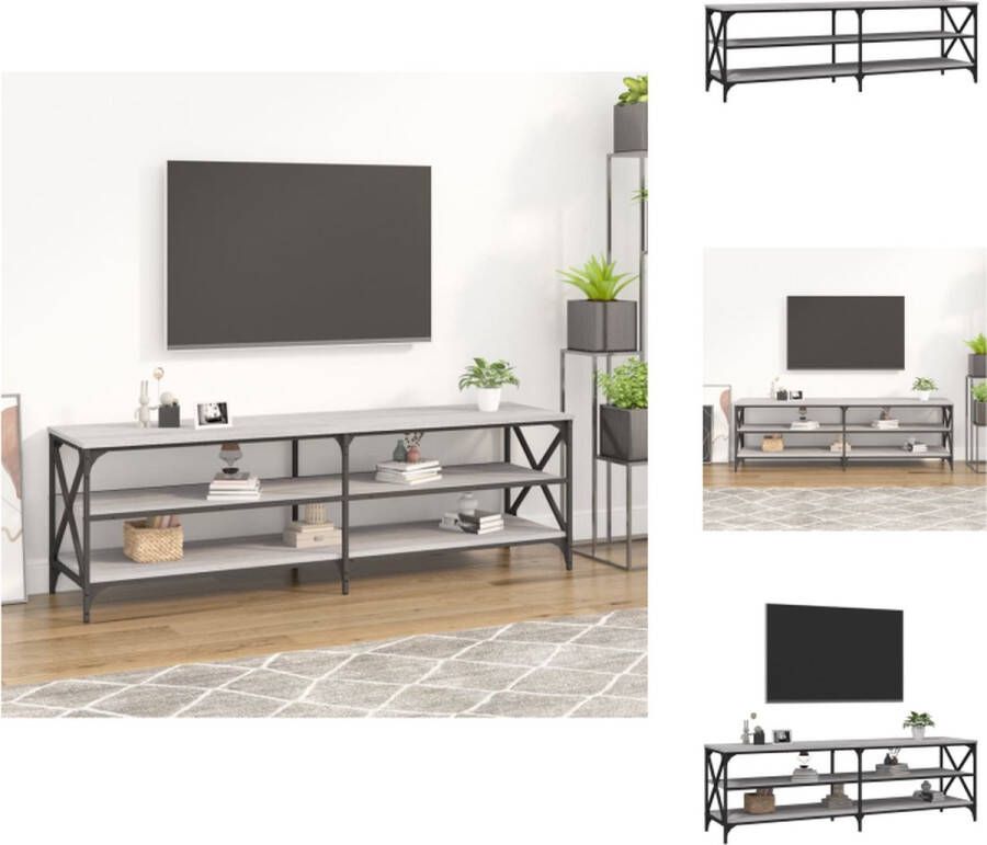 vidaXL TV-meubel Industrieel 160x40x50 cm Grijs Sonoma Eiken Kast