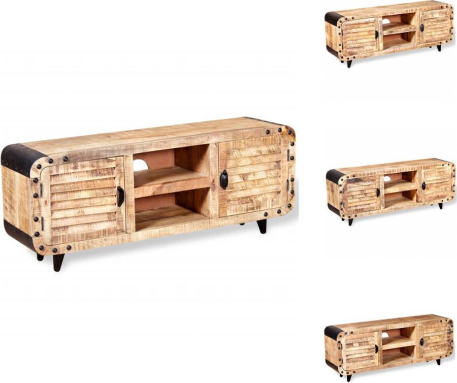 VidaXL Tv-meubel Tv-meubels Tv-meubelen Tv-meubilair Tv-meubel 120x30x50 cm massief mangohout