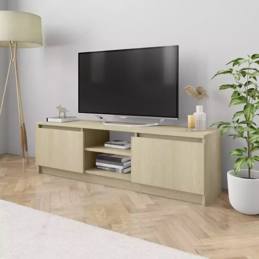 VidaXL Tv meubel kleur eiken 120x30x35 5 cm spaanplaat