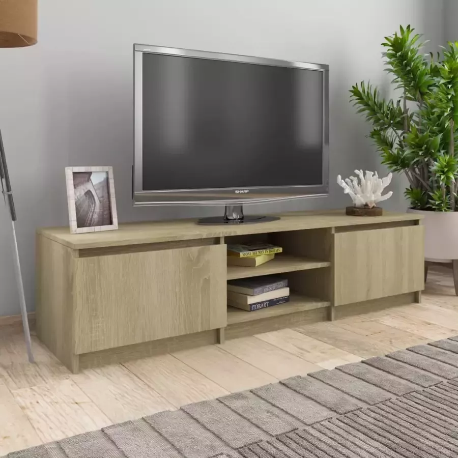 VidaXL Tv meubel kleur eiken 140x40x35 5 cm spaanplaat