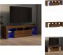 VidaXL tv-meubel LED-verlichting 140 x 36.5 x 40 cm bruineiken Kast - Thumbnail 2