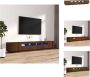 VidaXL TV-meubel LED-verlichting Bruineiken 100 80 x 35 x 40 cm (B x D x H) Kast - Thumbnail 2