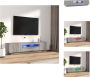 VidaXL TV-Meubel LED-verlichting grijs sonoma eiken 100 80 x 35 x 40 cm USB-aansluiting Kast - Thumbnail 2