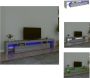 VidaXL TV-meubel LED-verlichting Grijs Sonoma Eiken 215 x 36.5 x 40 cm (L x B x H) Bewerkt hout Kast - Thumbnail 2