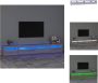 VidaXL TV-meubel LED-verlichting Grijs sonoma eiken Afmetingen- 270 x 35 x 40 cm Materiaal- Bewerkt hout Kast - Thumbnail 2