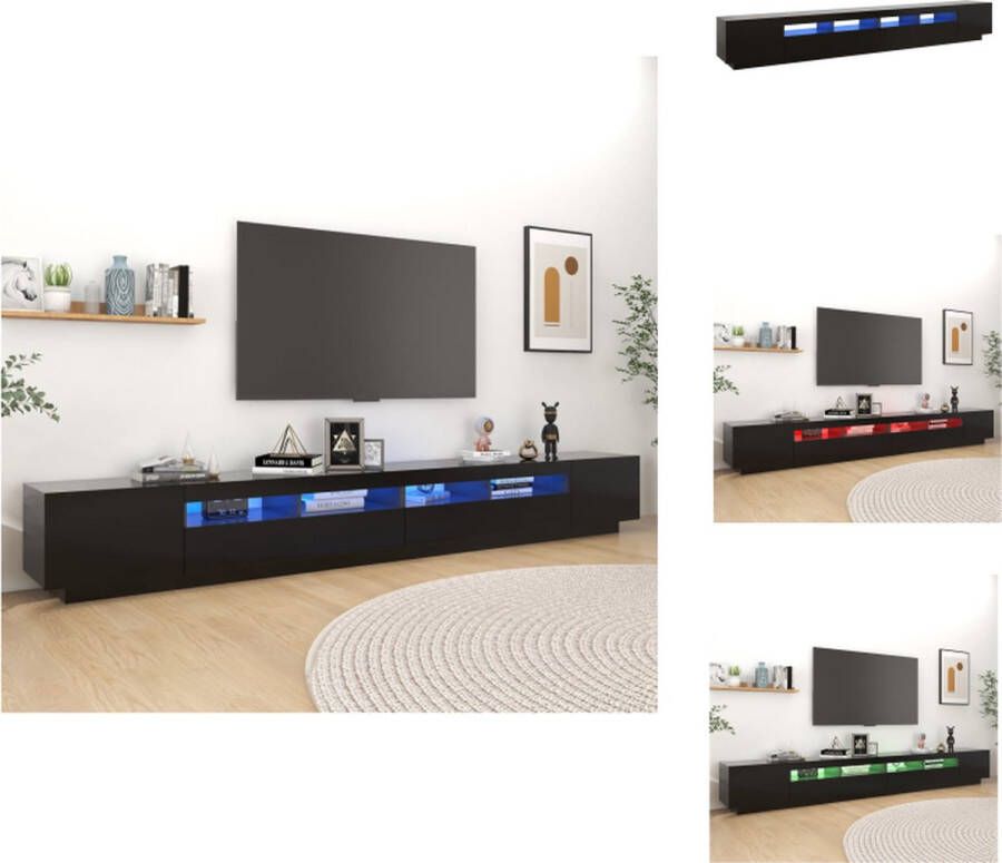 VidaXL TV-meubel LED-verlichting Hifi-kast RGB zwart 300 x 35 x 40 cm USB-aansluiting Kast