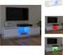 VidaXL TV-meubel LED-verlichting hoogglans wit bewerkt hout gehard glas 120 x 30 x 35.5 cm RGB LED-verlichting montage vereist Kast - Thumbnail 2