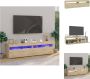 VidaXL tv-meubel LED-verlichting moderne stijl voldoende opbergruimte sonoma eiken bewerkt hout 75x35x40 cm Kast - Thumbnail 1
