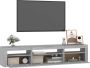 VidaXL TV-meubel LED-verlichting TV-meubel Afmetingen- 195 x 35 x 40 cm Kleur- grijs sonoma eiken Materiaal- bewerkt hout Kast - Thumbnail 1