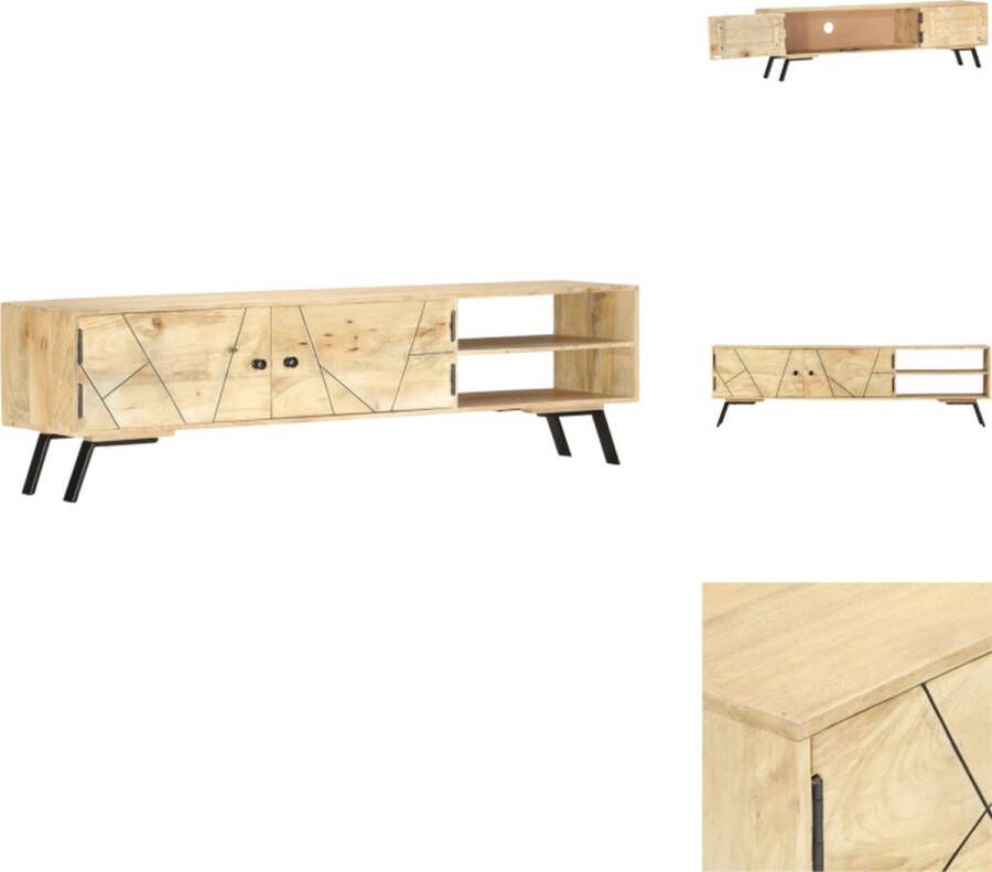 VidaXL Tv-meubel Tv-meubelen Tv Kast Opbergkast Tv-meubel 140x30x40 cm massief mangohout