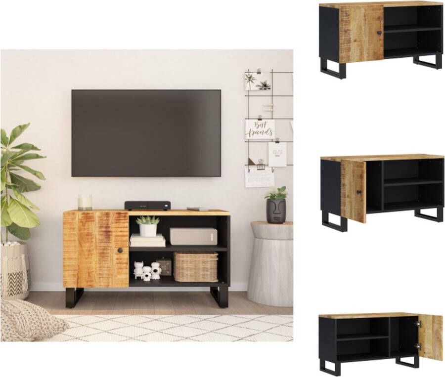 VidaXL Tv-meubel Tv-meubelen Tv-standaard Televisiemeubel Tv-meubel 80x33x46 cm massief mangohout en bewerkt hout