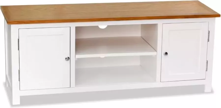 VidaXL Tv meubel massief eikenhout 120x35x48 cm