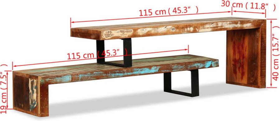 VidaXL -Tv-meubel-massief-gerecycled-hout - Foto 1